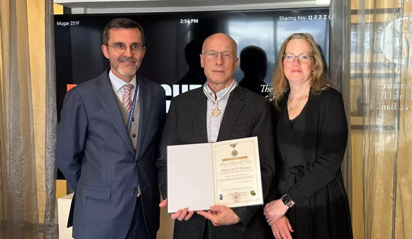 professor receiving award