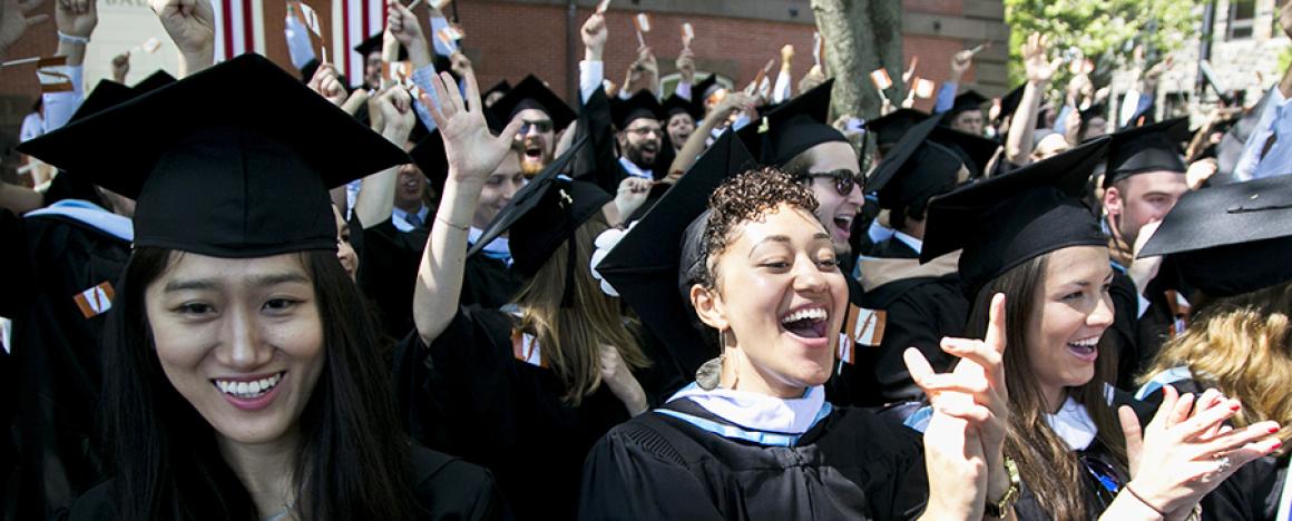 Students at graduation