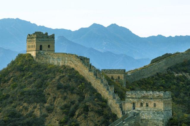 Ariel view of the Great Wall of China