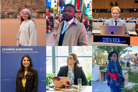 A grid image of the six students featured in the article.