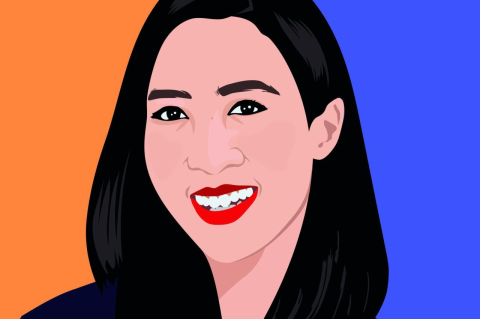 An illustration of Michelle Kwan